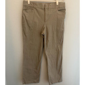 Gloria Vanderbilt Charlene Straight Leg Pants Trousers Khaki Women's Office 16